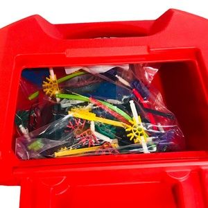 KNex Red Hard Storage Carry Case W/ KNex Pieces Set